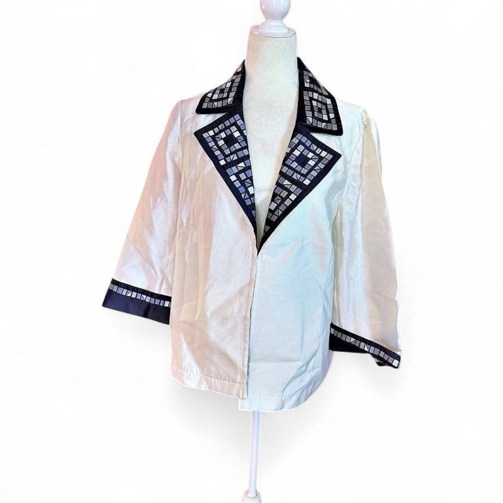 Vintage designer‎ Bob Mackie jacket - 100% silk Medium